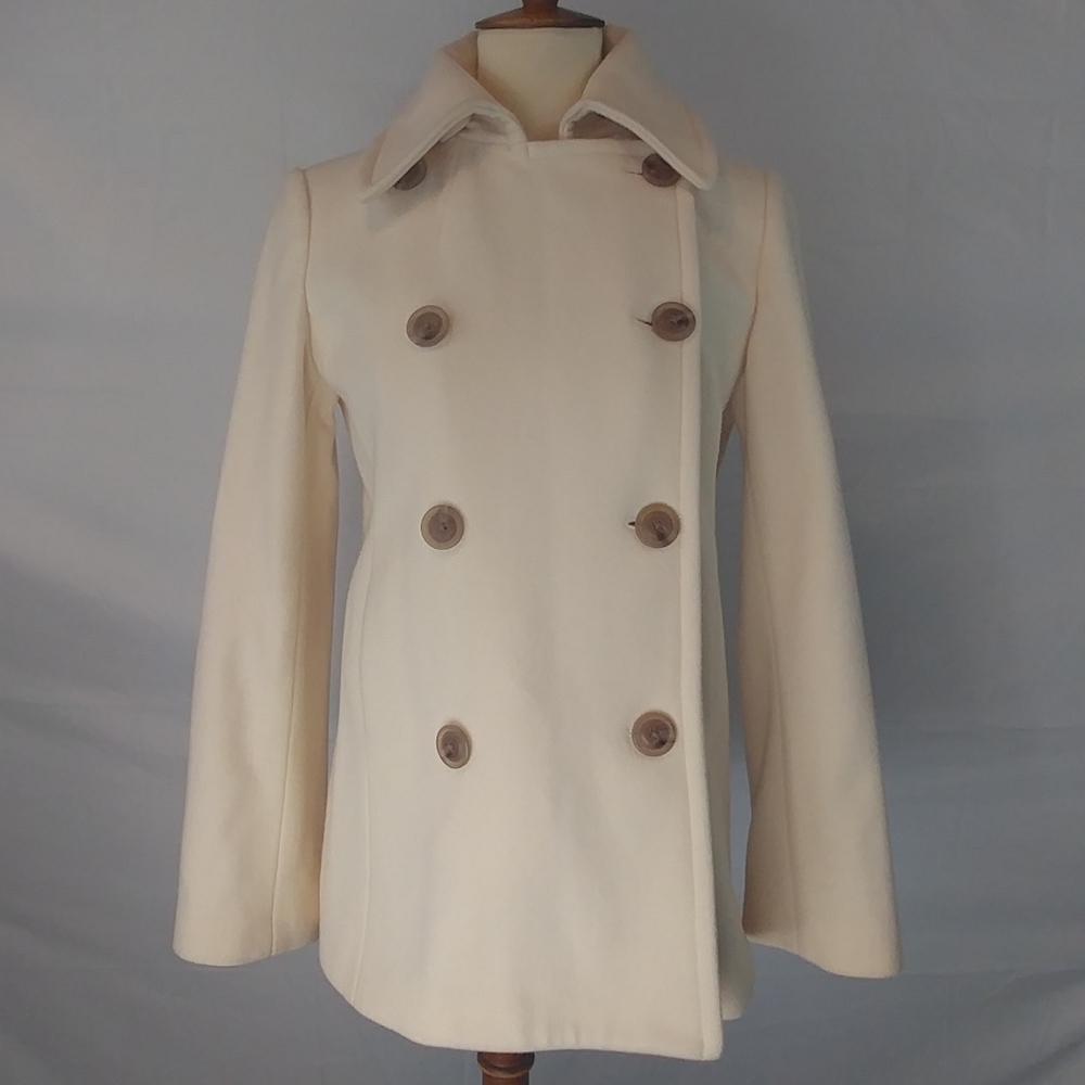 J. Crew Wool Peacoat Cream Off white S